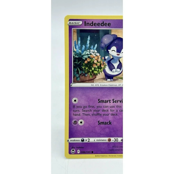 Indeedee‎ 086/195 SWSH: Silver Tempest Non-Holo Pokémon TCG Mint Unplayed - Picture 2 of 6